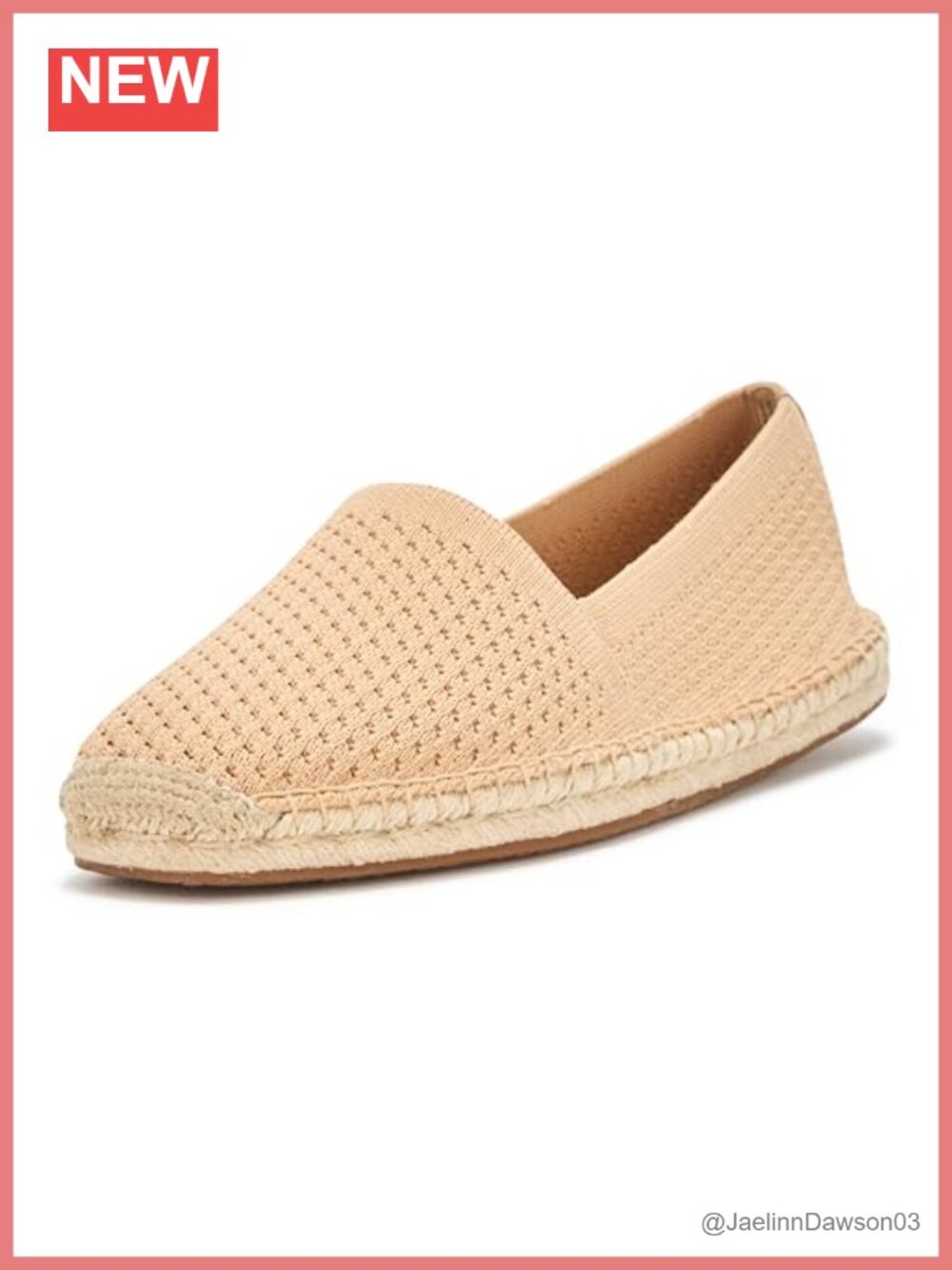 Cole Haan Women's Espadrille Loafer Square Toe Cushioned Footbed Leather